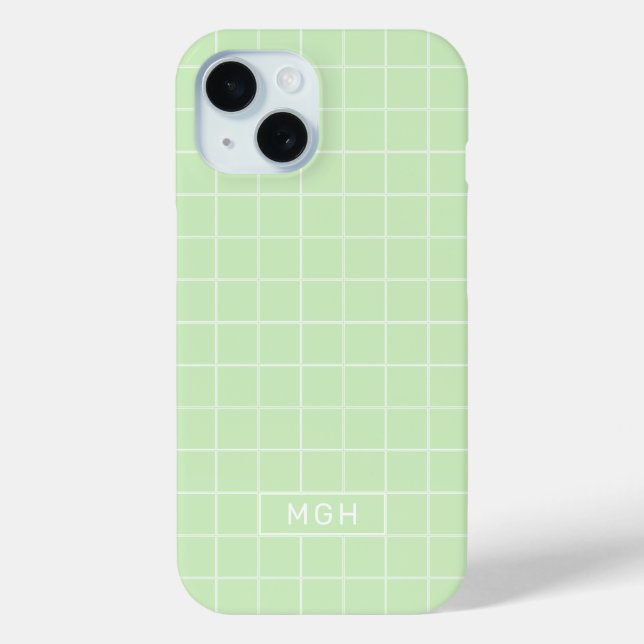 Benutzerdefiniertes Monogramm- und Farbgeometrie-M Case-Mate iPhone Hülle (Rückseite)