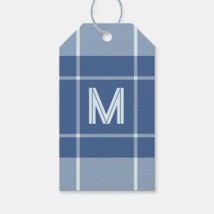 Benutzerdefiniertes Monogramm und Karierter Text / Geschenkanhänger