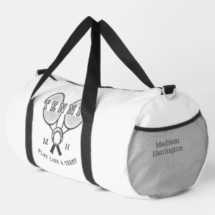 Benutzerdefiniertes Monogramm und Name TENNIS Duffle Bag