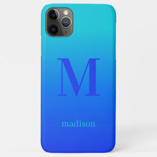 Benutzerdefiniertes Monogramm und Name Türkis bis Case-Mate iPhone Hülle