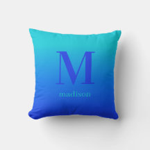 Benutzerdefiniertes Monogramm und Name Türkis bis