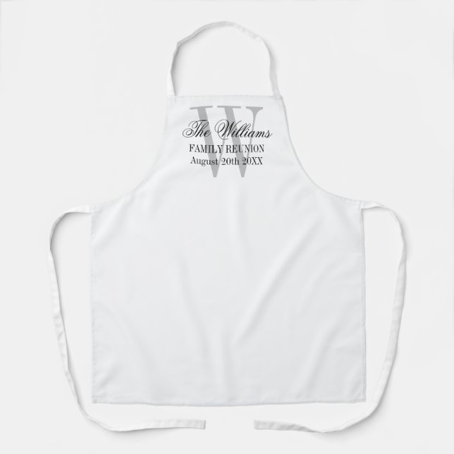 Benutzerdefiniertes Monogramm Wiedersehen GRILLEN  Schürze (Vorderseite)