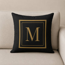 Benutzerdefiniertes Monogramm-Wurfkissen mit schwa