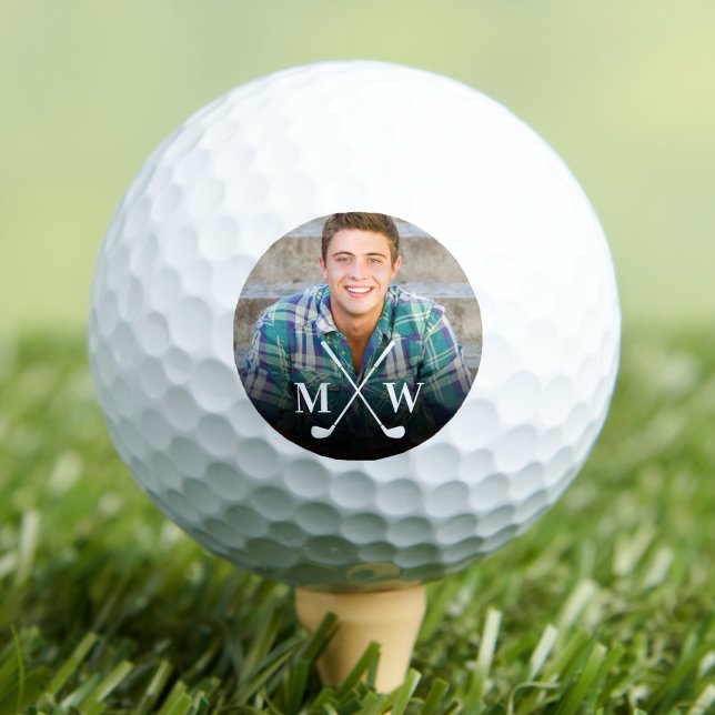Benutzerdefiniertes Monogrammfoto Golfball (Custom Monogram Photo Golf Balls)