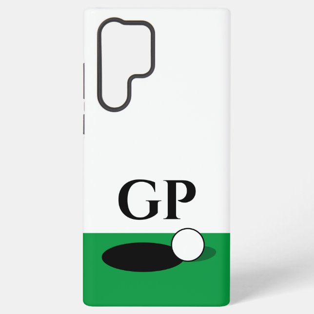 Benutzerdefiniertes monogrammiertes Golfspieler Samsung Galaxy Hülle (Rückseite)