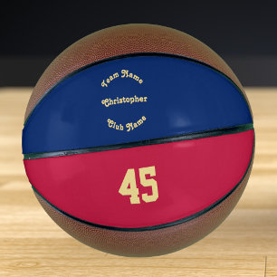 Benutzerdefiniertes monogrammiertes Team-Club-Spie Basketball