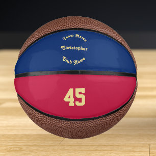 Benutzerdefiniertes monogrammiertes Team-Club-Spie Mini Basketball