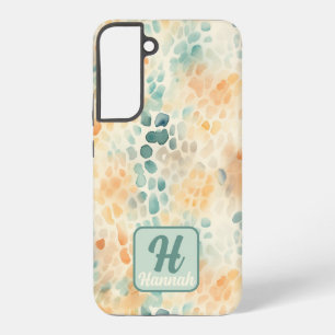 Benutzerdefiniertes monogrammiertes Wasserfarben b Samsung Galaxy Hülle