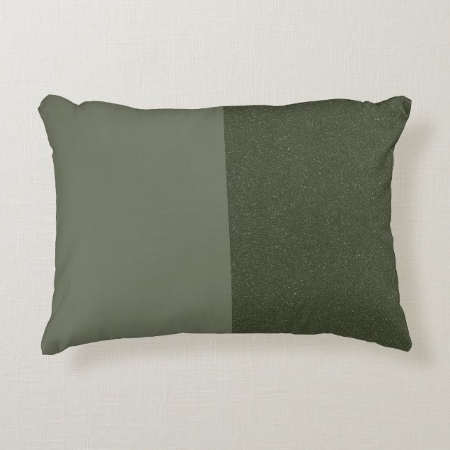 Benutzerdefiniertes Moosgrünes Split Akzent Pillow Dekokissen (Vorderseite)