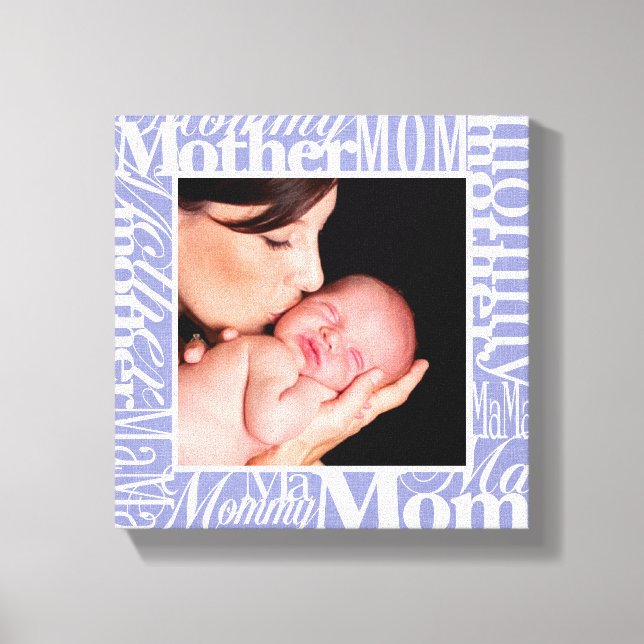 Benutzerdefiniertes Mother Day Word Collage Foto Leinwanddruck (Vorderseite)