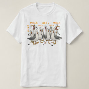 Benutzerdefiniertes Möwen-Lehrer-Shirt, Lustiges L T-Shirt