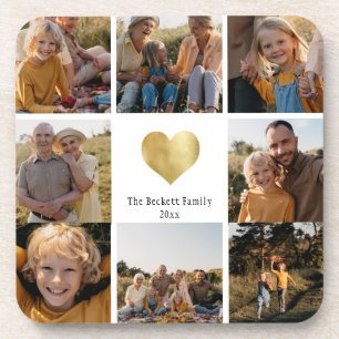 Benutzerdefiniertes Multi-Foto-Familien-Andenken G Getränkeuntersetzer