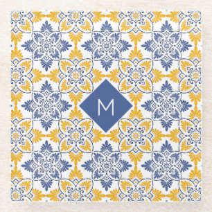 Benutzerdefiniertes Muster für Portugese-Tiles Glasuntersetzer