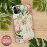 Benutzerdefiniertes Muster für Vintage, rosafarben iPhone 11Pro Max Hülle<br><div class="desc">Moderne pastellrosa, sage und mint grün, aquamarin und hellblau, korallenrot und blassorange Rose Blume Muster. Mit Raum zu personalisieren oder anpassen mit einem Monogramm oder Initial Ihrer Wahl. Schönes, modernes und cooles Cover für den Trend-geschickten und kunstliebenden angesagten Trendsetter, künstlerischer Motif-Liebhaber, der will, ihr Handy vor Staub und Schmutz, Abnutzung...</div>