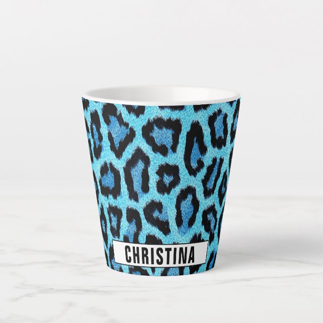 Benutzerdefiniertes Muster für Wild Leopard Milchtasse (Vorderseite)