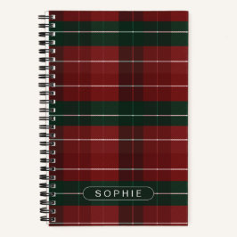 Benutzerdefiniertes Namens-Tartan-Muster Notizbuch