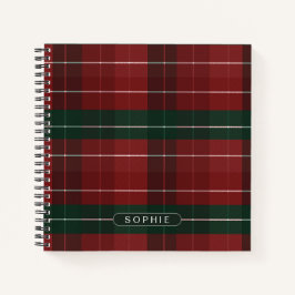 Benutzerdefiniertes Namens-Tartan-Muster Notizbuch