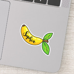 Benutzerdefiniertes Namensmonogramm   kawaii Süße  Aufkleber