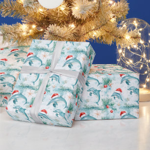 Benutzerdefiniertes nautisches Weihnachts-Santa-De Geschenkpapier