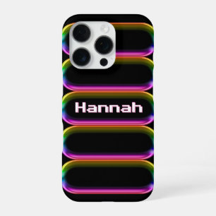 Benutzerdefiniertes Neon-Glas Namensschild Retro-L iPhone 16 Pro Hülle