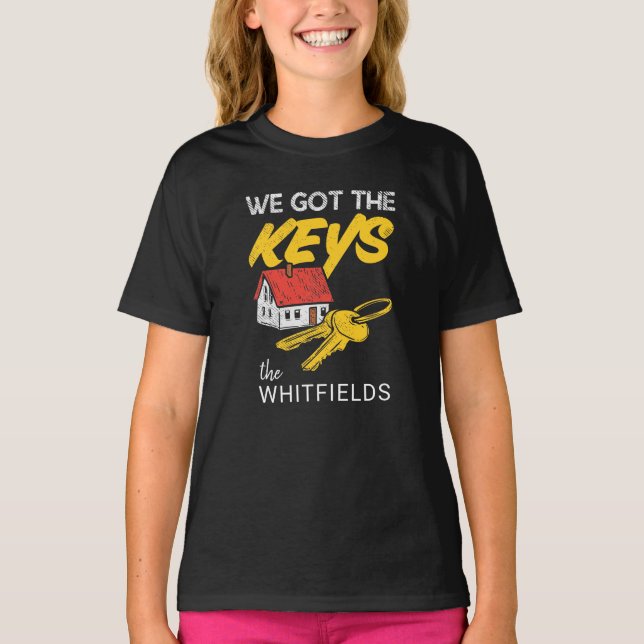 Benutzerdefiniertes neues Zuhause Besitzer Matchin T-Shirt (Vorderseite)