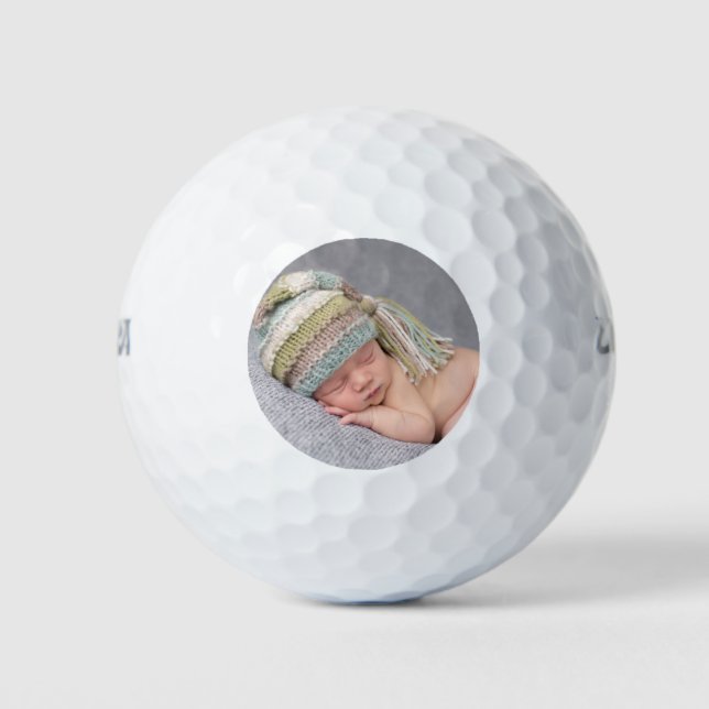 Benutzerdefiniertes neugeborenes Foto Golfball (Vorderseite)