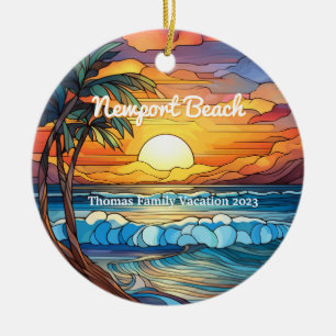 Benutzerdefiniertes Newport Beach Imitate festgeha Keramik Ornament