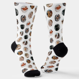 Benutzerdefiniertes Niedliches 8-Foto-Pet-Collage Socken
