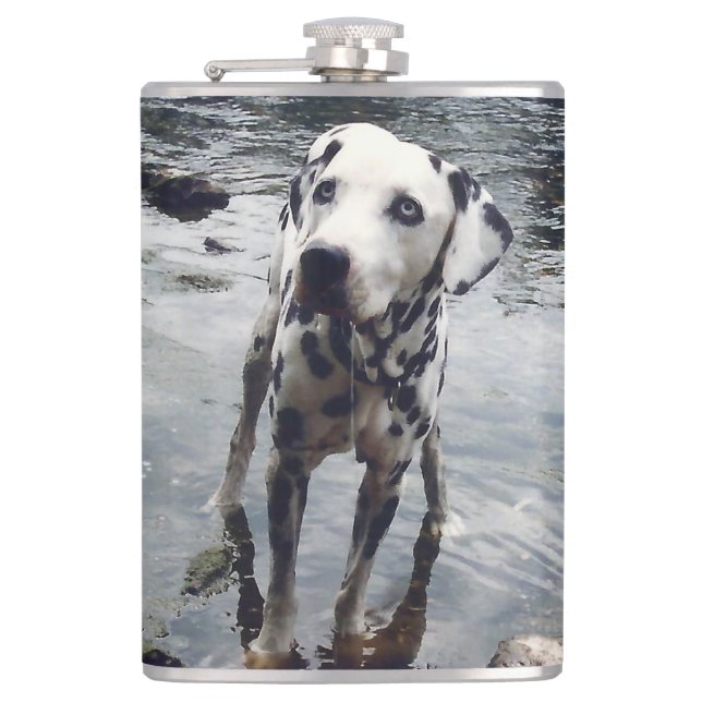 Benutzerdefiniertes Niedliches Pet Friend Foto Dog Flachmann (Vorderseite)