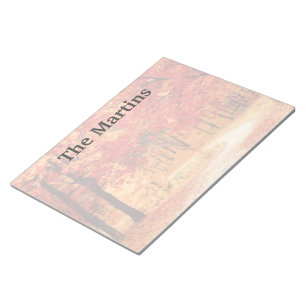 Benutzerdefiniertes Notepad für Red Fall Trees Notizblock
