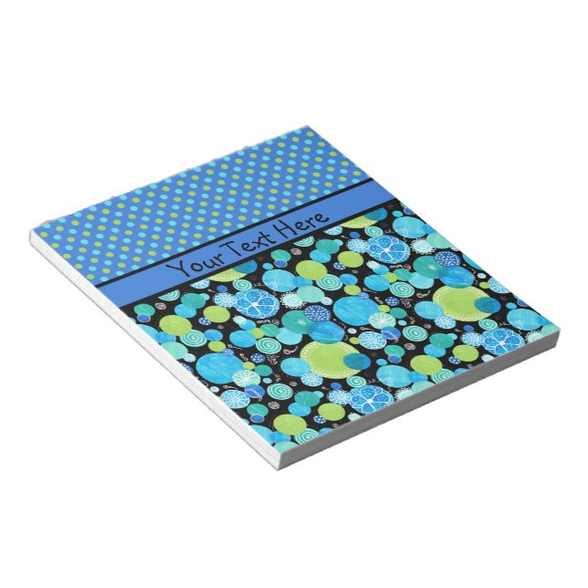 Benutzerdefiniertes Notepad oder Jotter Quirky Blu Notizblock (angewinkelt)