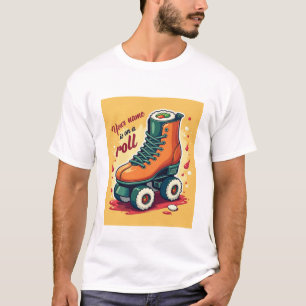Benutzerdefiniertes „On a Roll“-Sushi-Design T-Shirt