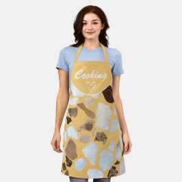 Benutzerdefiniertes Orange Brown Terrazzo Muster Schürze