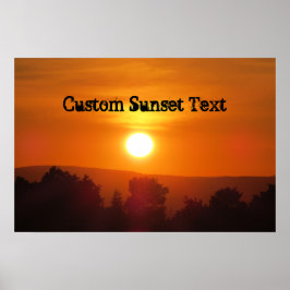Benutzerdefiniertes Orange Sunset Poster