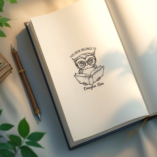 Benutzerdefiniertes Owl-Buchzeichen Gummistempel (Von Creator hochgeladen)