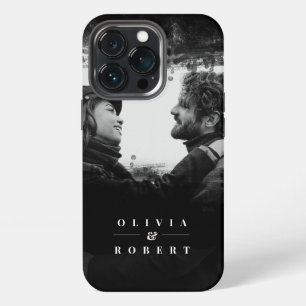 Benutzerdefiniertes Paar-Foto Stylisch Schwarz Abs iPhone 13 Pro Hülle
