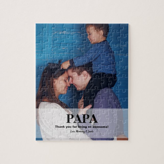 Benutzerdefiniertes PAPA Foto Nachricht Vater Tag (Vertikal)