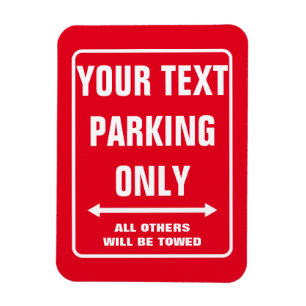 Benutzerdefiniertes PARKPLATZ-SCHILD lustiger Kühl Magnet