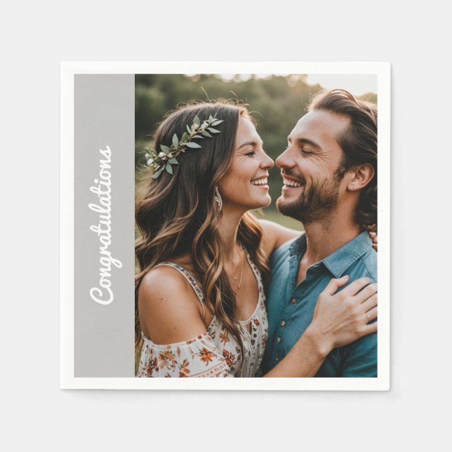 "Benutzerdefiniertes Party Napkin - Foto & Text be Serviette (Vorderseite)