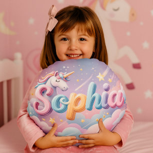 Benutzerdefiniertes Pastell-Einhorn Sophia Kissen