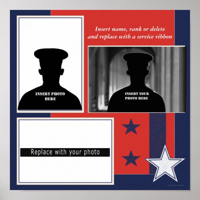 Benutzerdefiniertes Patriotisches Foto Collage Dis Poster (Vorne)
