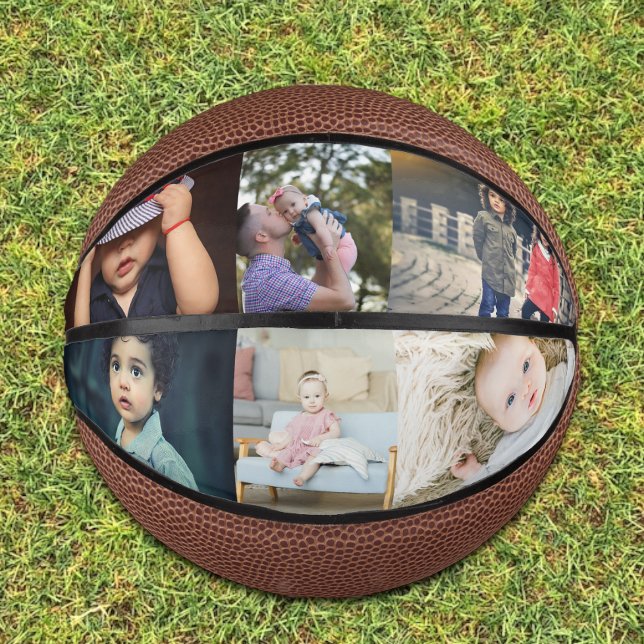 Benutzerdefiniertes Personalisiertes 6 Foto Mini Basketball (Von Creator hochgeladen)
