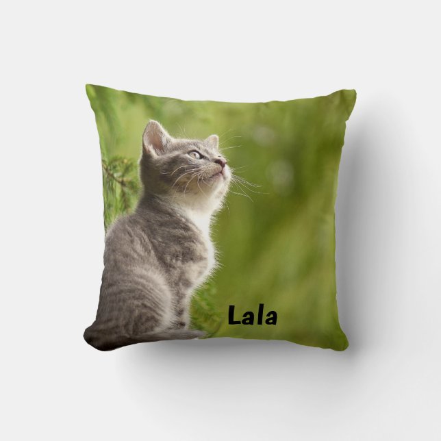Benutzerdefiniertes Personalisiertes Cat Pet Foto  Kissen (Vorderseite)