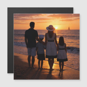 Benutzerdefiniertes personalisiertes Familienfoto Magnetkarte