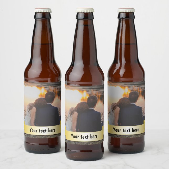 Benutzerdefiniertes Personalisiertes Foto Bierflaschenetikett (Flaschen)