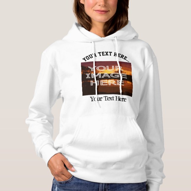 Benutzerdefiniertes Personalisiertes Foto drucken Hoodie (Vorderseite)
