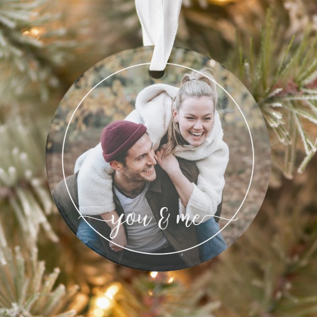 Benutzerdefiniertes Personalisiertes Foto Einfache Ornament (Baum)