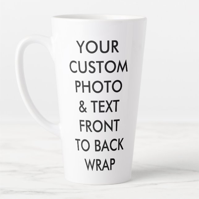 Benutzerdefiniertes Personalisiertes FOTO LATTE TA Milchtasse (Links)