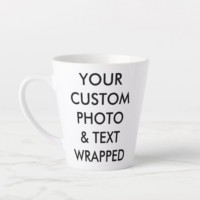 Benutzerdefiniertes Personalisiertes FOTO LATTE TA Milchtasse (Links)