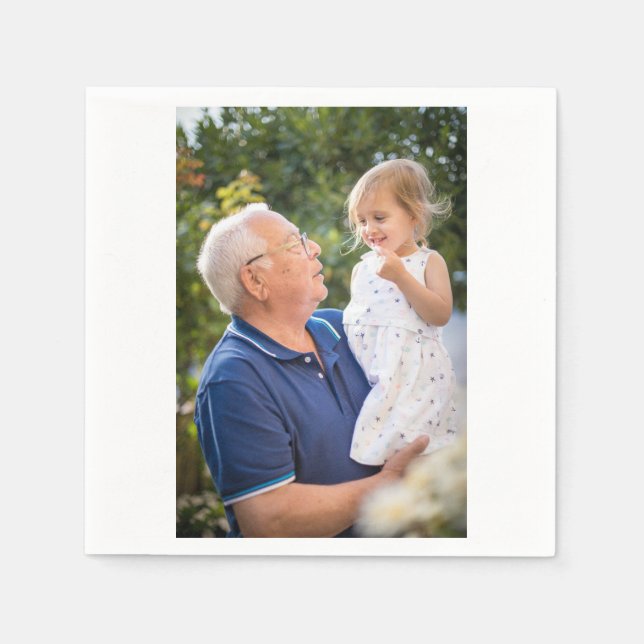 Benutzerdefiniertes Personalisiertes Foto Serviette (Vorderseite)